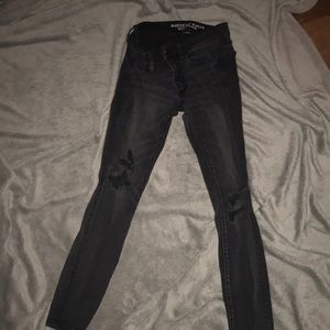 Black American eagle skinny jeans